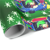 クリスマスの列車の芸術2 ラッピングペーパー (ロールコーナー)