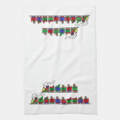 クリスマスの列車 キッチンタオル (縦)