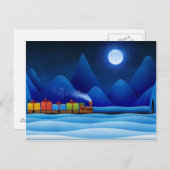 クリスマスの列車 シーズンポストカード (正面/裏面)