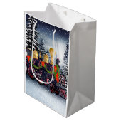 クリスマスの列車 ミディアムペーパーバッグ (正面アングル)