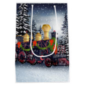 クリスマスの列車 ミディアムペーパーバッグ (裏面)