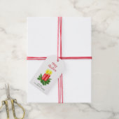 クリスマスの到来を告げるキャンドル - 名前入り ギフトタグ (より糸付き)