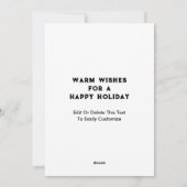 クリスマスの到来カレンダーのホリデーカード シーズンカード (裏面)