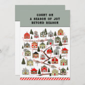 クリスマスの到来カレンダーカード シーズンカード (正面/裏面)