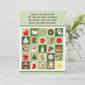 クリスマスの到来カレンダーカード シーズンカード (スタンド正面)