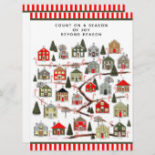 クリスマスの到来カレンダーカード シーズンカード (正面/裏面)