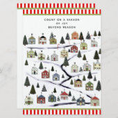 クリスマスの到来カレンダーカード シーズンカード (正面/裏面)