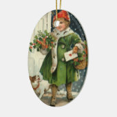 クリスマスの到来 セラミックオーナメント (左)