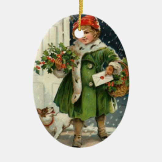 クリスマスの到来 セラミックオーナメント (正面)