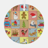 クリスマスの到来: Doodle要素コレクション ガラスオーナメント (裏面)