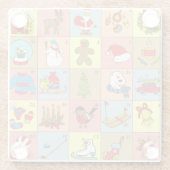 クリスマスの到来: Doodle要素コレクション ガラスコースター (裏面)