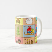 クリスマスの到来： Doodle要素コレクション コーヒーマグカップ (正面右)