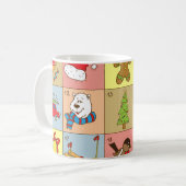 クリスマスの到来： Doodle要素コレクション コーヒーマグカップ (正面左)