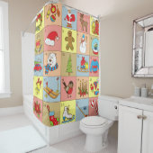 クリスマスの到来: Doodle要素コレクション シャワーカーテン (インサイチュ)