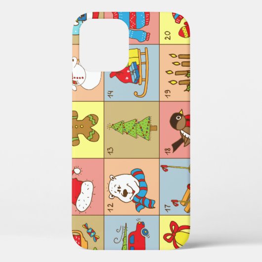クリスマスの到来: Doodle要素コレクション Case-Mate iPhoneケース (裏面)