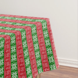クリスマスの刺繍の雪の結晶、クリスマスツリー、 テーブルクロス