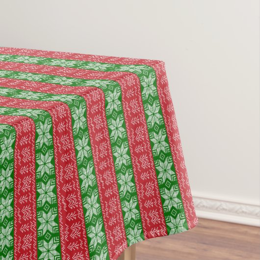クリスマスの刺繍の雪の結晶、クリスマスツリー、 テーブルクロス (インサイチュ)
