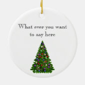 クリスマスの前に自分自身の文字の夜を追加する セラミックオーナメント (裏面)