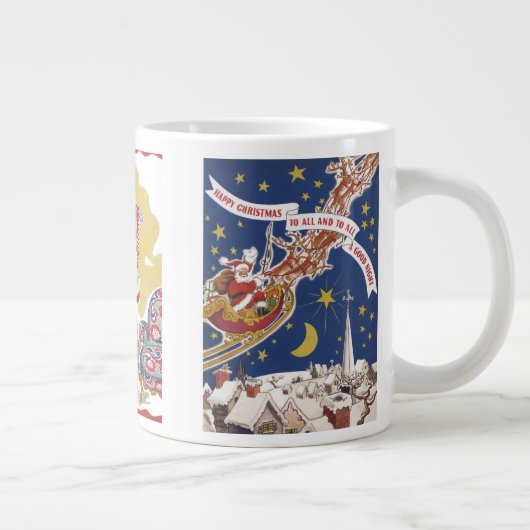 クリスマスの前のトワズナイトからヴィンテージサンタ3 ジャンボコーヒーマグカップ (右)