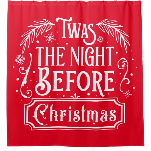クリスマスの前の夜だった シャワーカーテン (正面)