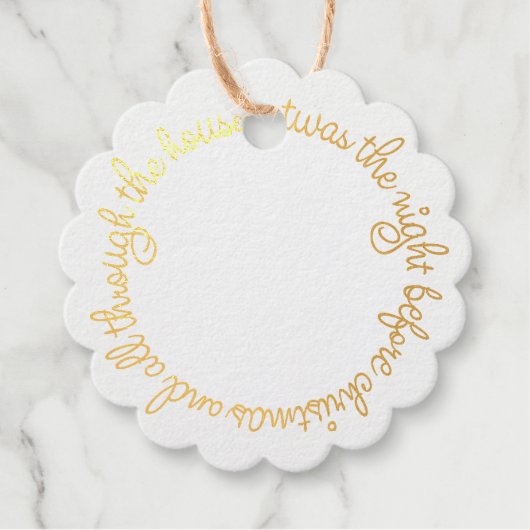 クリスマスの前の夜だった フェイバータグ (正面)