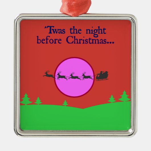クリスマスの前の夜だった メタルオーナメント (正面)