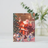 クリスマスの前の夜のサンタクロース シーズンポストカード (スタンド正面)