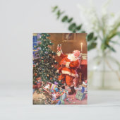 クリスマスの前の夜のサンタクロース シーズンポストカード (スタンド正面)
