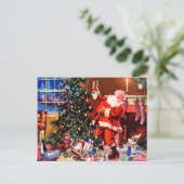 クリスマスの前の夜のサンタクロース シーズンポストカード (スタンド正面)