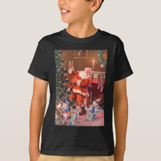 クリスマスの前の夜のサンタクロース Tシャツ