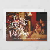 クリスマスの前の夜の写真 シーズンカード (正面)
