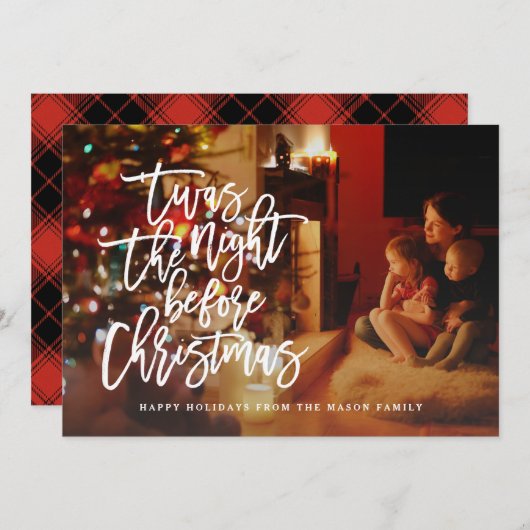 クリスマスの前の夜の写真 シーズンカード (正面/裏面)