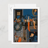 クリスマスの前の夜、Denlow著、1903年(colou シーズンポストカード (正面/裏面)