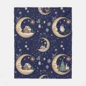 クリスマスの前の魔法の夜 フリースブランケット (正面)