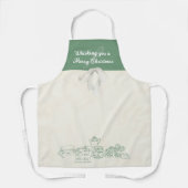 クリスマスの前掛け – 「聖降誕祭お目出度う」 エプロン (正面)