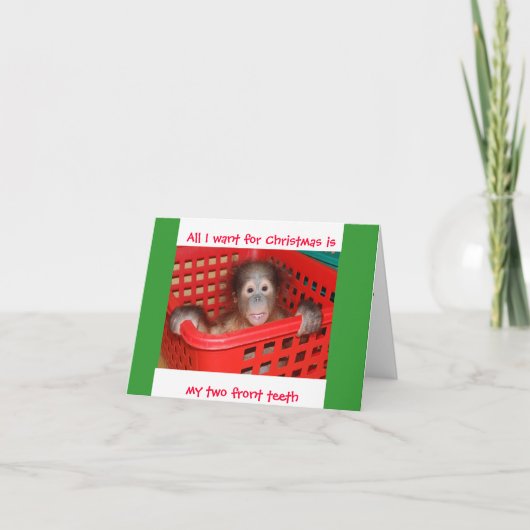 クリスマスの前歯2つ シーズンカード (正面)