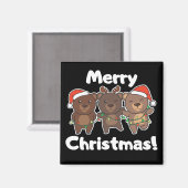 クリスマスの動物が陽気なマグネを生む マグネット (正面/裏面)