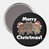 クリスマスの動物が陽気なマグネを生む マグネット (正面/裏面)