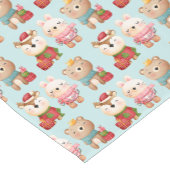 クリスマスの動物のフェスティバル衣装パターン ショートテーブルランナー (コーナー)