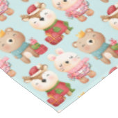 クリスマスの動物のフェスティバル衣装パターン テーブルクロス (アングル)