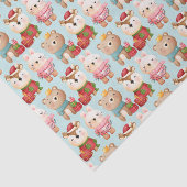 クリスマスの動物のフェスティバル衣装パターン 薄葉紙 (詳細)