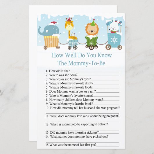 クリスマスの動物はどれほどゲームを知っているか訓練する (正面/裏面)