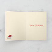 クリスマスの動物園のベビーのキリンのクリスマスカード シーズンカード (内部)