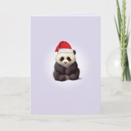 クリスマスの動物園のベビーのパンダのクリスマスカード シーズンカード