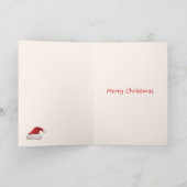 クリスマスの動物園のベビー猿のクリスマスカード シーズンカード (内部)