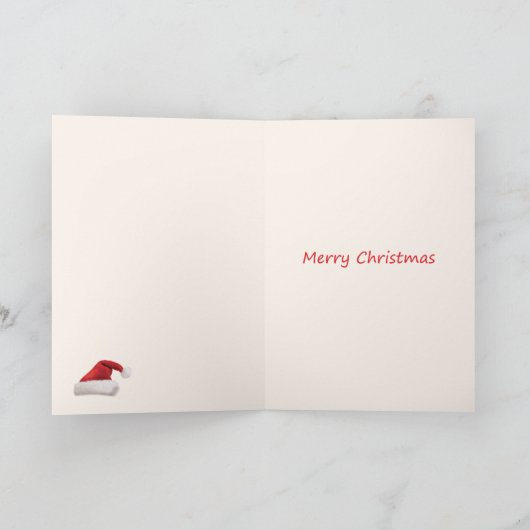 クリスマスの動物園のベビー猿のクリスマスカード シーズンカード (内部)