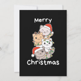 クリスマスの動物 猫 クリスマスツリー ネコ シーズンカード