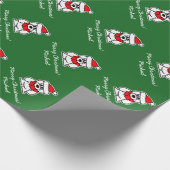 クリスマスの包み紙にかわいいサンタクマ ラッピングペーパー (角)