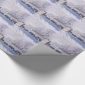 クリスマスの包み紙クロードモネザマグピー ラッピングペーパー (角)