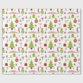 クリスマスの包装紙のためのスケートを許可します ラッピングペーパー (フラット)
